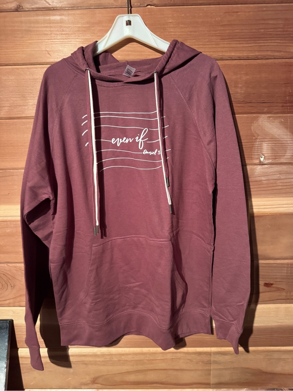 Hooded Pullover Sweatshirt - Mauve